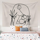 Lofaris Black And White Valentine’s Still Life Wall Tapestry